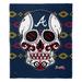 The Northwest Group Atlanta Braves 50" x 60" Candy Skull Silk Touch Throw Blanket