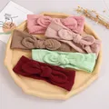 Serre-tête en coton pour bébé 20 pièces/lot nœud papillon Turban noué pour enfant coiffure pour