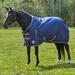 SmartPak Deluxe Oversized Turnout Blanket with Earth Friendly Fabric - 81 - Heavy (360g) - Navy w/ Merlot & Silver Trim & Silver Piping - Smartpak