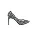 Jason Wu Heels: Slip-on Stilleto Cocktail Party Black Print Shoes - Women's Size 38.5 - Pointed Toe