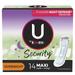 U by Kotex Security Maxi Feminine Pads with Wings Unscented (Pack of 6)