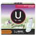 U by Kotex Security Maxi Feminine Pads with Wings Unscented (Pack of 32)