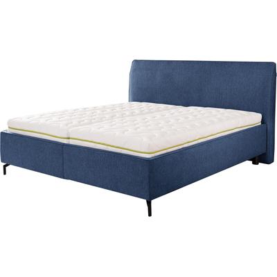 Stauraumbett ALINA "Serina Supercomfort", blau (dunkelblau tcm 96), B:220cm L:219cm, Struktur fein TCM (100% Polyester), Betten, inkl. Lattenrost mit Kopf- und Fußhochsteller, diverse Ausführungen Image