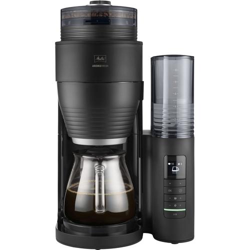 "MELITTA Kaffeemaschine mit Mahlwerk ""AromaFresh Pro X 1030-02"" Kaffeemaschinen Gr. 1,25 l, 10 Tasse(n), silberfarben (schwarz, silber) Kaffeemaschine mit Mahlwerk"