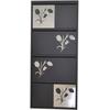 Schuhschrank, silber (schwarz, silber), B:60cm H:138cm T:15cm, Metall, HOFMANN LIVING AND MORE, Schränke