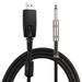 USB Guitar Andio Cable USB Male Interface to 6.35mm (1/4inch) Mono Electric Guitar Connection Cable Professional Guitar to PC USB Link Recording Cable Compatible with Windows / MacOS- Suppor