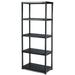 Black 5-Tier Heavy Duty Shelving Unit Bookcase Garage Kitchen Storage Shelf - 28 L x 15 W x 67 H (inches)