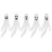 4pcs Halloween Ghost Windsocks Outdoor Yard Porch Ghost Hanging Windsock with LED Lights Halloween Glowing Ghost Flag