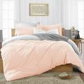 Oversized Queen Size Egyptian Cotton 1000 Thread Count Duvet Cover Reversible Ultra Soft & Breathable 3 Piece Luxury Soft Wrinkle Free Cooling Sheet (1 Duvet Cover with 2 Pillowcases Peach)