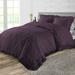 Oversized King Size Egyptian Cotton 1000 Thread Count Duvet Cover Trimmed Ruffle Ultra Soft & Breathable 3 Piece Luxury Soft Wrinkle Free Cooling Sheet (1 Duvet Cover with 2 Pillowcases Plum)