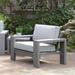 Gray Aluminum Frame Patio Arm Chairs Set 2pcs FOA CM-OS1883-CH-2PK Ballyshannon