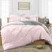 King/Cal King Size Microfiber Duvet Cover Reversible Ultra Soft & Breathable 3 Piece Luxury Soft Wrinkle Free Cooling Sheet (1 Duvet Cover with 2 Pillowcases Pink)