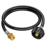 PatioGem Propane Hose 4ft Propane Hose Adapter 1lb to 20lb Propane Hose Extension Propane Adapter Hose Propane Tank Hose fit for Weber/Coleman/Blackstone Grill Buddy Heater Smoker Camp Stove