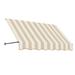 Awntech 5.375 ft Santa Fe Fixed Awning Acrylic Fabric Linen/White Stripe