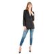 Ichi IHKATE SUS Oversize BL Damen Blazer Longblazer Jacke Long-Blazer mit Knöpfen Stretch und Reverskragen, Größe:XL, Farbe:Black (194008)