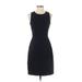 Theory Casual Dress - Sheath High Neck Sleeveless: Black Print Dresses - Women's Size 2