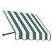 Awntech 4.375 ft Dallas Retro Fixed Awning Acrylic Fabric Forest/White Stripe