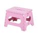 PRINxy Upgraded Folding Stool Lightweight Folding Stool Portable Light Outdoor Home Plastic Folding Stool for Camping Fishing Hiking BBQ Pink