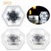 QJUHUNG 3 Pcs Solar Brick Lights - Solar Ice Cube Lights Landscape Path Lights Outdoor Waterproof Lamp for Outdoor Garden Courtyard Pathway Christmas Festives Decorative Ice Rock Cube Lights(White)