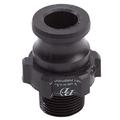 Made In 3/4 X 3/4 PVC Camlock Fittings - Plastic Hose Coupler - Type F Male Cam Lock Hose Adapter - Male Threaded NPT Cam &