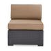 Biscayne Armless Chair With Cushions - Mocha