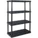 4 Shelf Fixed Height Ventilated Heavy Duty Storage Unit 18 X 36 X 54 Organizer System For Home Garage Basement And Laundry Black