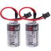 2PCS ER3V 3.6V 1000mAh PLC Lithium Battery Compatible for Toshiba JZSP-BA01 146705-1(with Black Connector) 14.5*25mm