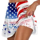 Tiqkatyck Skirts for Women Womens Casual Prints Tennis Golf Skirt Yoga Sport Active Skirt Shorts Skirt Long Skirt Red