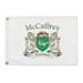 McCaffrey Irish Coat of Arms Small White Flag - 16 x10.5 inches