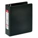 Office Depot Brand Durable Round-Ring Reference Binder 2 Rings 53% Recycled Black