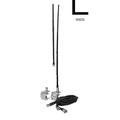 Accessories unlimited 3 ft. Dual Mirror Mount CB Antenna Kit with with 9 ft. Coax - White