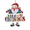 VerPetridure Christmas New House Number Pendant Hanging Window Letter Card Old Man Snowman Pendant Decoration A Santa Claus Pendant Christmas Doorplate Pendant Hanging Old Man Snowman Pendant Decora