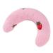 PRINxy Pets Calming Pillow Small Dogs Calming Cervical Pillow Ultra Soft Fluffy Pet Calming Toy Half Donut Cuddler U-Shaped Pillow for Small Dogs Pet Neck Pillow Pink