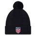 Women's New Era Navy USMNT Cabled Cuffed Knit Hat with Pom