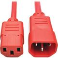 Tripp Lite 6ft Heavy Duty Power Extension Cord 15A 14 AWG C14 to C13 Red 6 (p005-006-ard)