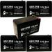 5x Pack - Compatible Haze HZS12-7.5 Battery - Replacement UB1290 Universal Sealed Lead Acid Battery (12V 9Ah 9000mAh F1 Terminal AGM SLA) - Includes 10 F1 to F2 Terminal Adapters