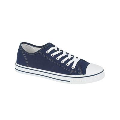 Shoes Womens Baltimore Low Top Lace Up Canvas Trainers In Navy / UK 4 - Tokyo Laundry