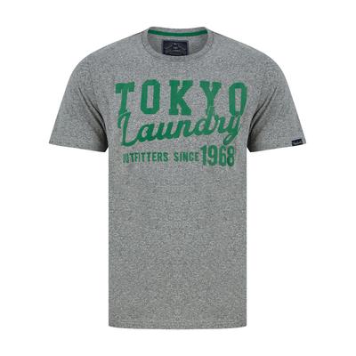 T-Shirts Underline Motif Cotton Jersey Grindle T-Shirt in Light Grey / S - Tokyo Laundry