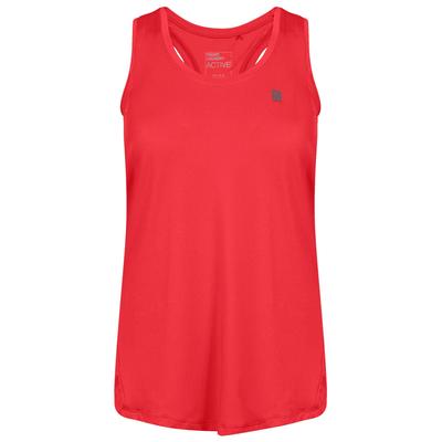 Vests Mancuso Perforated Racer Back Vest Top in Rouge Red Active / 8 - Tokyo Laundry