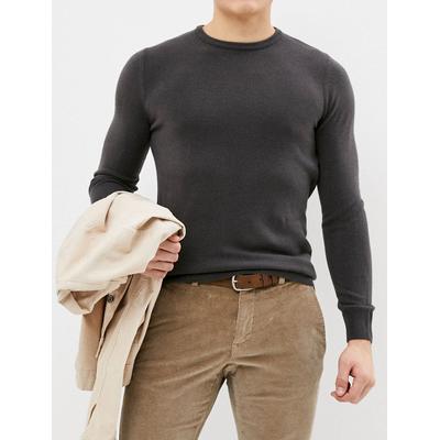 Jumpers Olsen Soft Cashmillon Crew Neck Jumper In Ebony Grey - Kensington Eastside / M - Tokyo Laundry