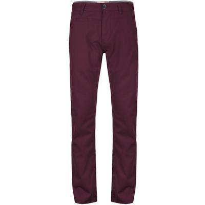 Trousers Flynn Cotton Twill Chino Trousers in Oxblood / 30R - Tokyo Laundry