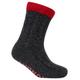 Socks Scoresby Borg Lined Chunky Cable Knit Slipper Socks in Rococco Red / One Size - Tokyo Laundry
