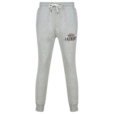 Sweatpants Dischord Brushback Fleece Cuffed Joggers in Light Grey Marl – / L - Tokyo Laundry