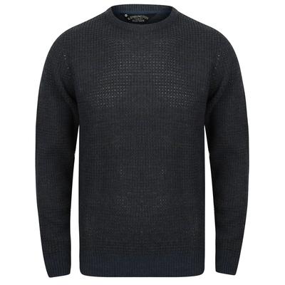Jumpers Mel Crew Neck Knitted Jumper in Charcoal Marl / Dark Denim - Kensington Eastside / XL - Tokyo Laundry