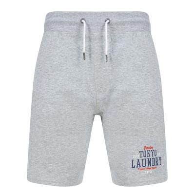 Jogger Shorts Dischord Motif Brushback Fleece Jogger Shorts in Light Grey Marl / S - Tokyo Laundry