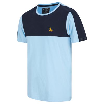 T-Shirts Stortford Colour Block Cotton T-Shirt in Blue Bell - Kensington Eastside / S - Tokyo Laundry