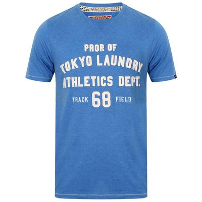 T-Shirts Henryville Applique Cotton T-Shirt In Cornflower Blue Marl / M - Tokyo Laundry
