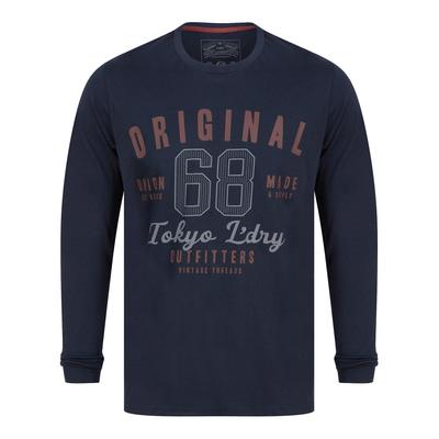 Long Sleeve Tops Hands Motif Cotton Jersey Long Sleeve Top in Sky Captain Navy / S - Tokyo Laundry