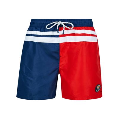 Swim Shorts Pescadero Block Colour Striped Swim Shorts in Chinese Red / L - Tokyo Laundry