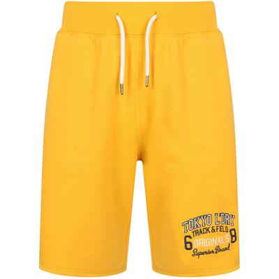 Jogger Shorts Otter Rock Motif Brushback Fleece Jogger Shorts in Yolk Yellow / S - Tokyo Laundry